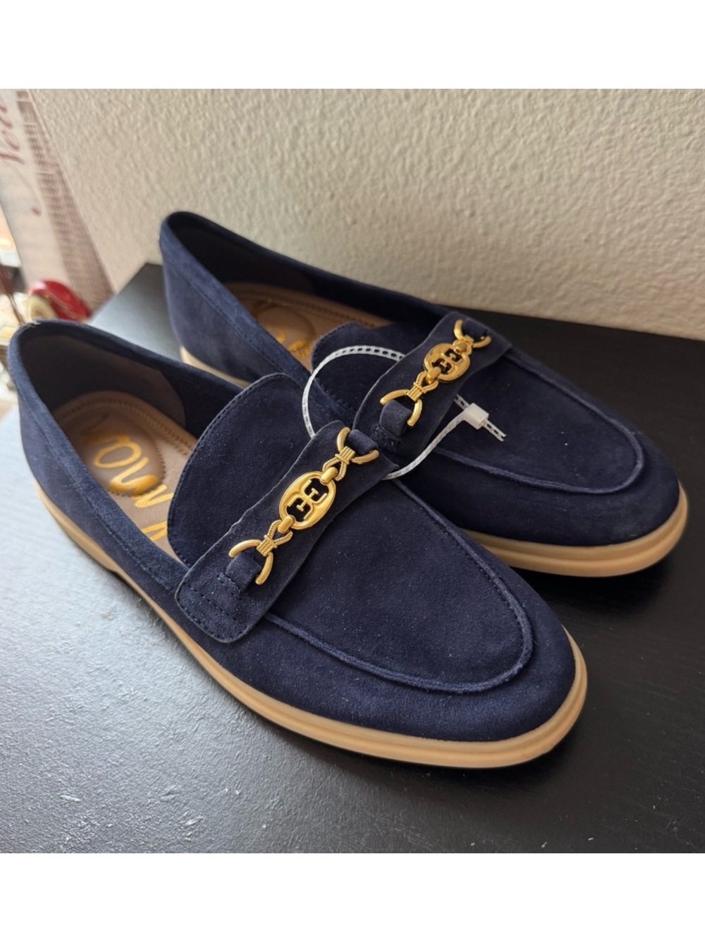 NWT Sam Edelman Kyana Navy Blue Suede Bit Loafers Size 6 - Picture 12 of 12
